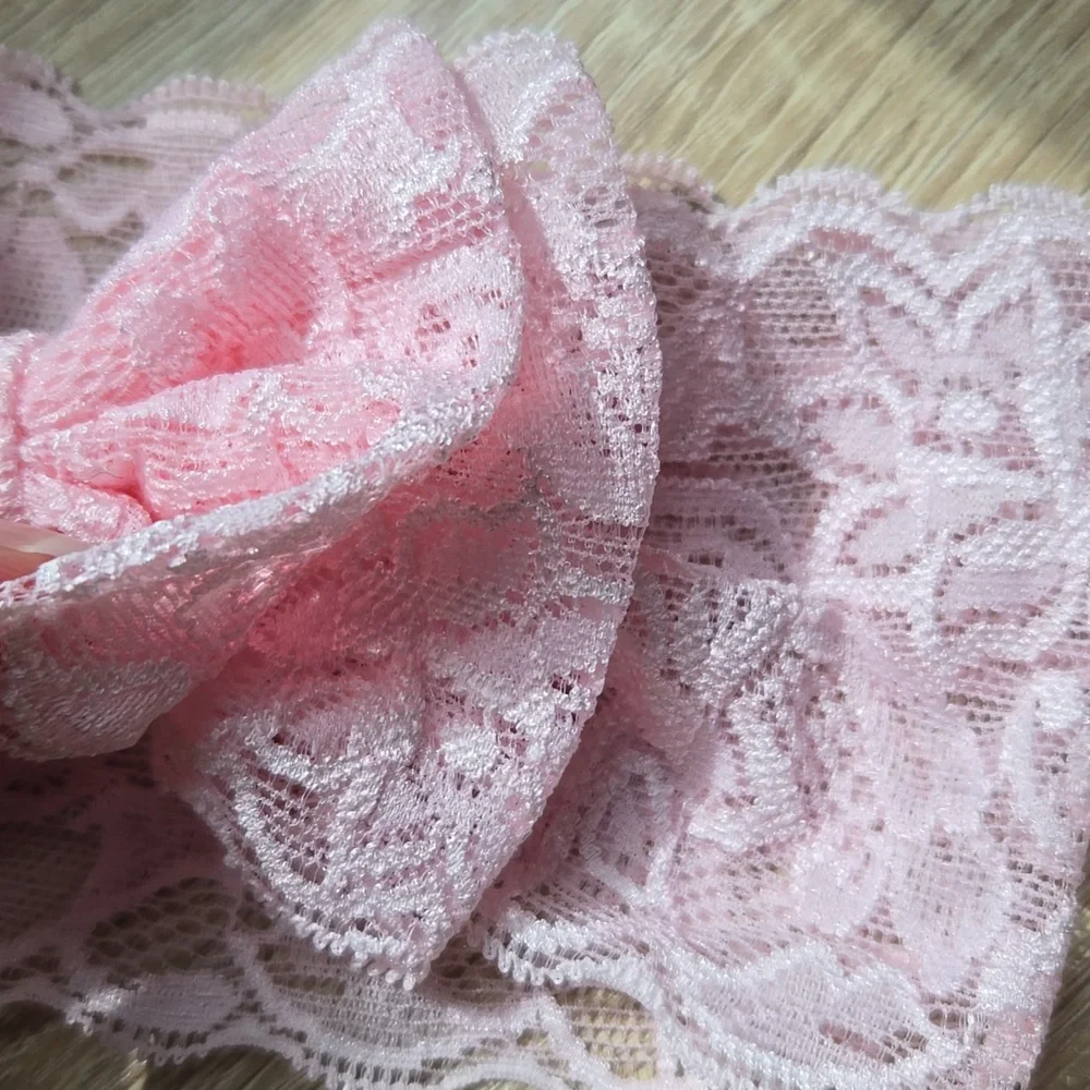 Baby Girl Lace Bowknot Headband Elastic Headwrap Toddler Kids Pink Bow Hairband